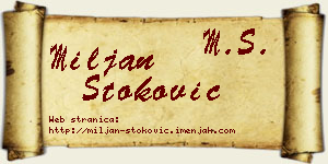 Miljan Stoković vizit kartica